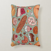 手描きのカラースケッチスタイルのパン焼き。ディフ アクセントクッション (正面(垂直))