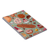 手描きのカラースケッチスタイルのパン焼き。ディフ ノートブック (右側)