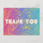 手描きのカーリーパターンアブストラクト ポストカード (正面)