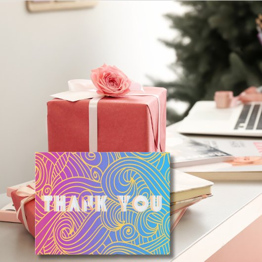 手描きのカーリーパターン抽象 ポストカード