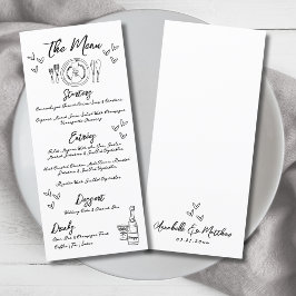 手描きのクセのあるファンタジーな結婚式 メニュー