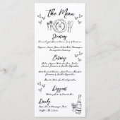手描きのクセのあるファンタジーな結婚式 メニュー (正面)
