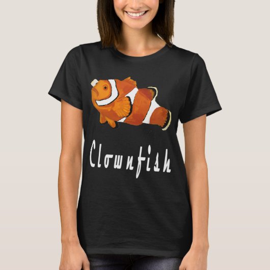 手描きのクマノミ Tシャツ (正面)