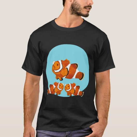 手描きのクマノミ Tシャツ (正面)
