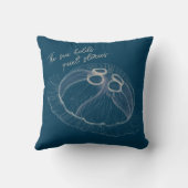 手描きのクラゲアートスローピロー クッション (裏面)