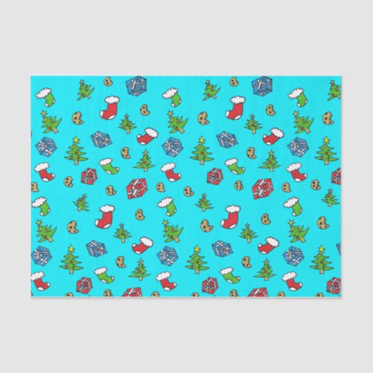 手描きのクリスマスのティッシュペーパー 薄葉紙 (正面)