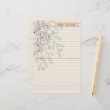 手描きのクリスマスの花とヤドリギ