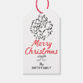 手描きのクリスマスカード - あなただけの特別なギフト ギフトタグ (正面)