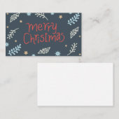 手描きのクリスマスカード ノートカード (正面/裏面)