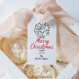 手描きのクリスマスカード　特別な贈り物 ギフトタグ