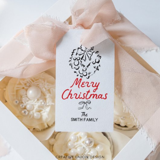 手描きのクリスマスカード 特別な贈り物 ギフトタグ