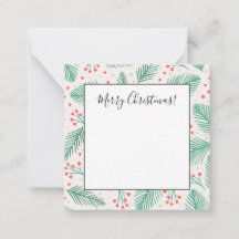 手描きのクリスマスツリーの松の枝 緑 赤 白