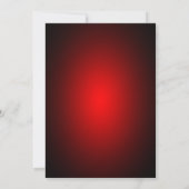 手描きのクリスマスパーティーの赤いリボンと金のオーナメント 招待状 (裏面)