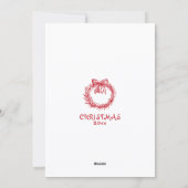 手描きのクリスマスパーティー招待状 シーズンカード (裏面)