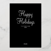 手描きのクリスマスピンタペ写真 箔シーズンカード (裏面)
