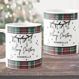 手描きのクリスマスメッセージ コーヒーマグカップ