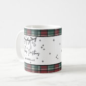 手描きのクリスマスメッセージ コーヒーマグカップ (正面左)