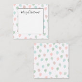 手描きのクリスマス松ぼっくり カラフル ノートカード (正面/裏面)