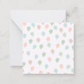 手描きのクリスマス松ぼっくり マルチカラー ノートカード (裏面)