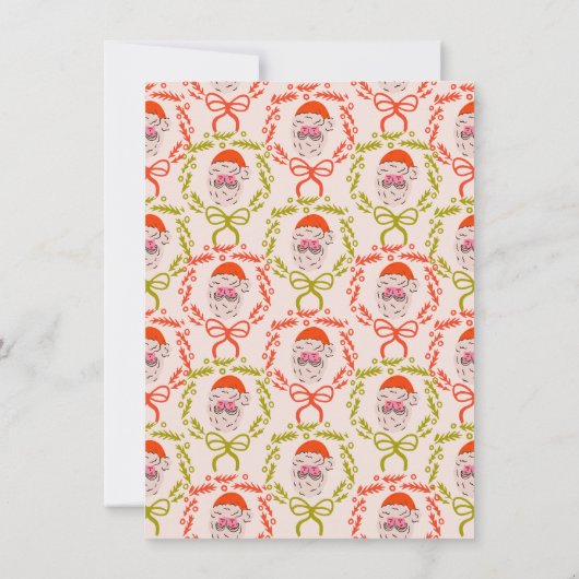 手描きのクリスマス・オープンハウス 招待状 (裏面)