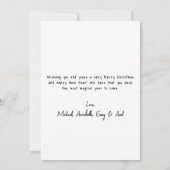 手描きのクリスマス　ハッピー シーズンカード (裏面)