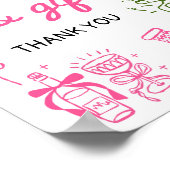 手描きのクリスマス ブライダルシャワーのカードとギフト ポスター (角)