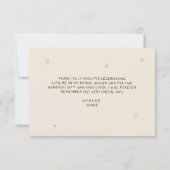 手描きのクリスマス ブライダルシャワー サンキューカード (裏面)