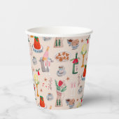 手描きのクリスマス ブライダルシャワー レシピをシェア 紙コップ (正面)