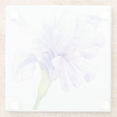 手描きのグラジオラス ガラスコースター (裏面)