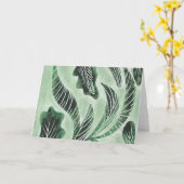 手描きのグリーン 植物のスペシャリスト 植物学者 カード (黄色い花)