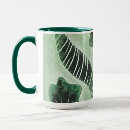 手描きのグリーン 植物学のスペシャリスト 植物学者 マグカップ (左)