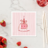 手描きのケーキ 誕生日パーティー スタンダードカクテルナプキン (インサイチュ)