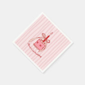 手描きのケーキ 誕生日パーティー スタンダードカクテルナプキン (角)