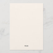 手描きのゴールドリボンと弓のフレーム 新年パーティー 招待状 (裏面)