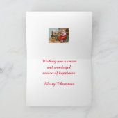 手描きのサンタクロースが働く カード (内部)