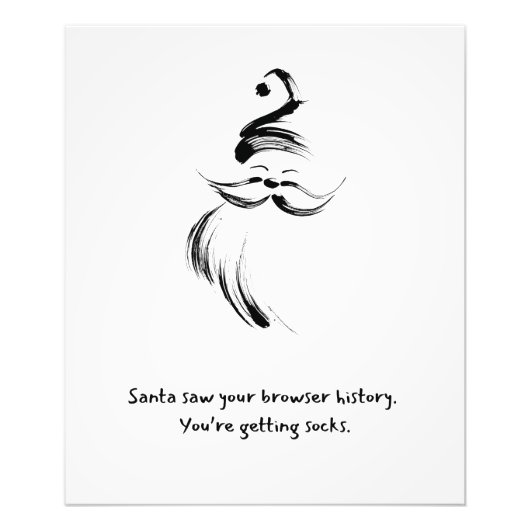 手描きのサンタクロースの名言 フォトプリント            (正面)