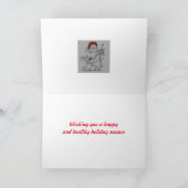 手描きのサンタクロース カード (内部)