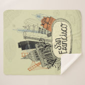 手描きのサンフランシスコ シェルパブランケット (正面(横))