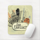 手描きのサンフランシスコ マウスパッド (マウス)