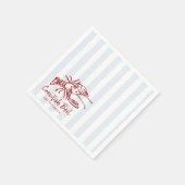 手描きのザリガニパーティー スタンダードカクテルナプキン (角)