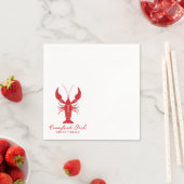 手描きのザリガニパーティー スタンダードカクテルナプキン (インサイチュ)