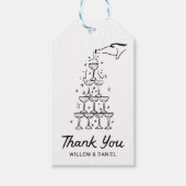 手描きのシャンパンタワー ベストデイ エバー タグ (正面)