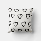 手描きのシームレスなハート クッション (裏面)