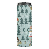 手描きのシームレスなヴィンテージパターンとカワイルな前絵 タンブラー (裏面)