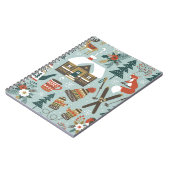 手描きのシームレスなヴィンテージパターンとカワイルな前絵 ノートブック (左側)