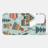 手描きのシームレスなヴィンテージパターンとカワイルな前絵 Case-Mate iPhoneケース (裏面 (横))