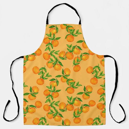 手描きのシームレスな背景インスパイアパターン エプロン (正面)