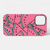 手描きのスイカのシームレスパターン iPhoneケース (裏面横)