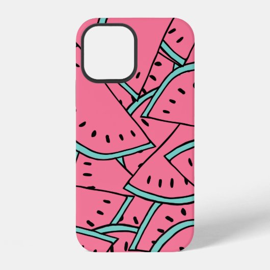 手描きのスイカのシームレスパターン iPhoneケース (裏面)