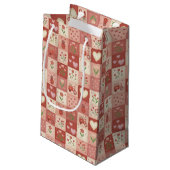 手描きのスイートパッチワーク - ギフトバッグ (裏面アングル)